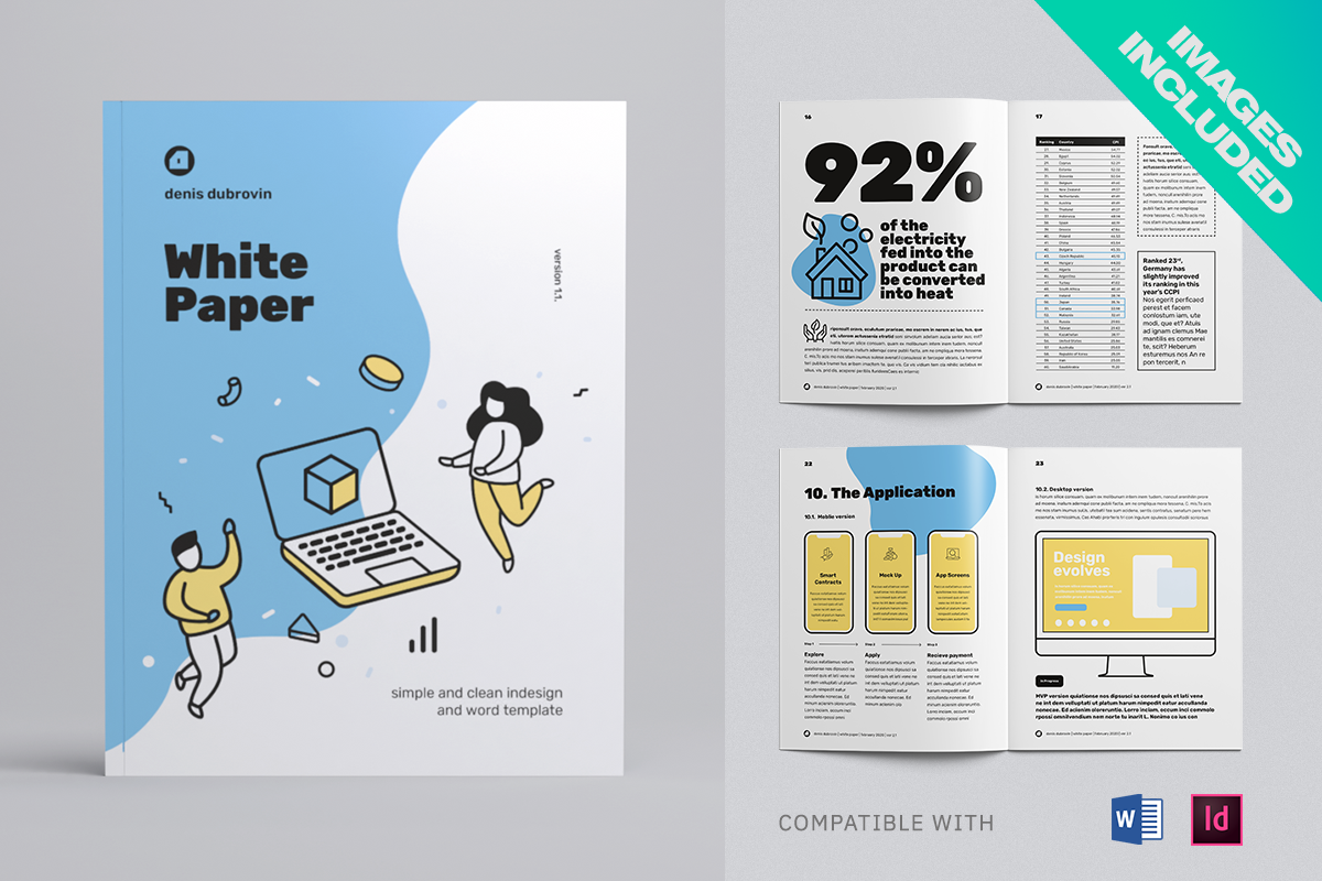 White Paper Illustrated Template, Whitepaper Template