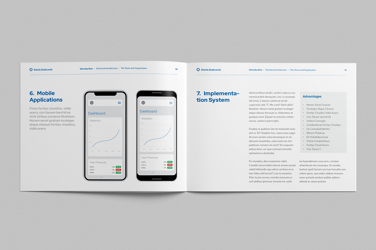 Landscape White Paper Template, Whitepaper Template