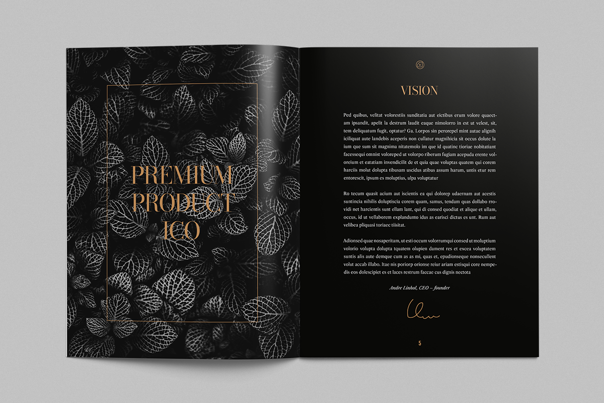 Luxury White Paper Template, Whitepaper Template