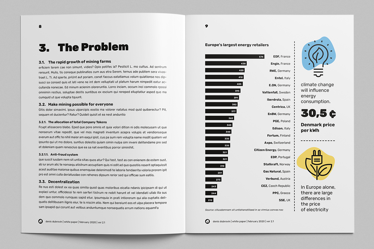 White Paper Illustrated Template, Whitepaper Template