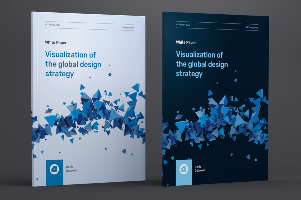 White Paper Template Cover, Whitepaper Template, Dark Version